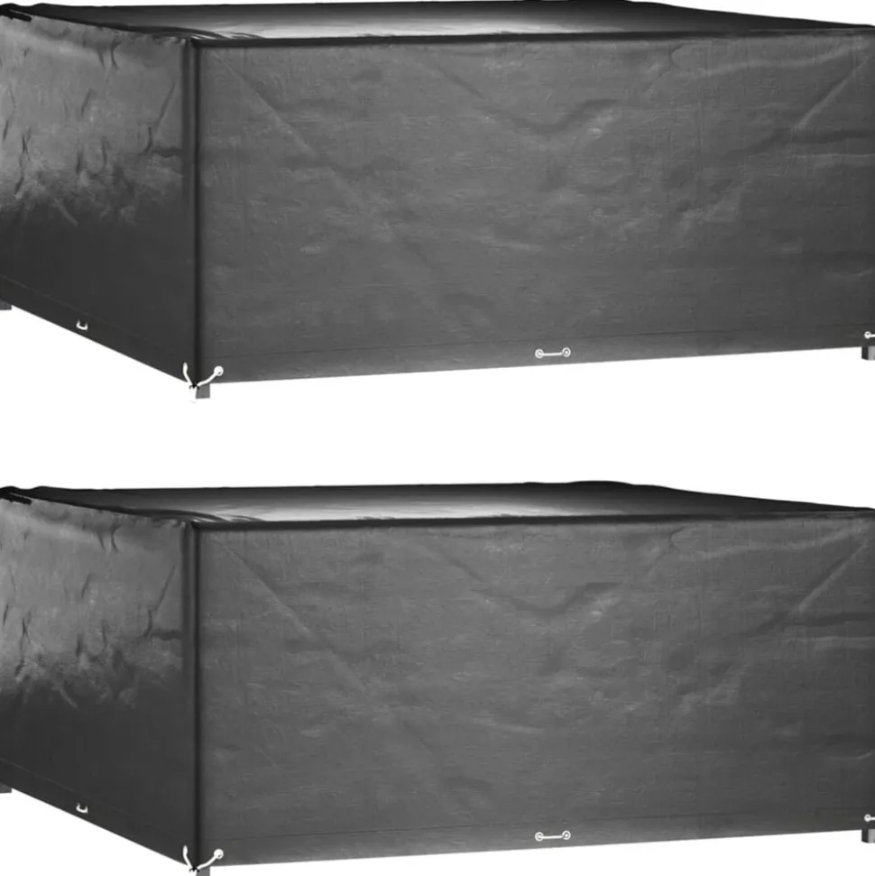 VIDAXL - Housses de salon de jardin 2 pcs 16 œillets 250x250x90 cm carré