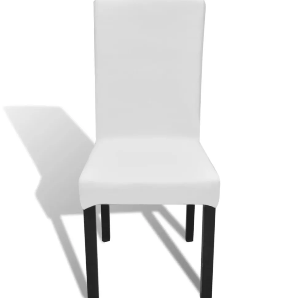 VIDAXL - Housses extensibles de chaise 6 pcs blanc