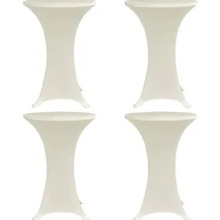 VIDAXL - Housses élastiques de table ø 70 cm crème 4 pcs