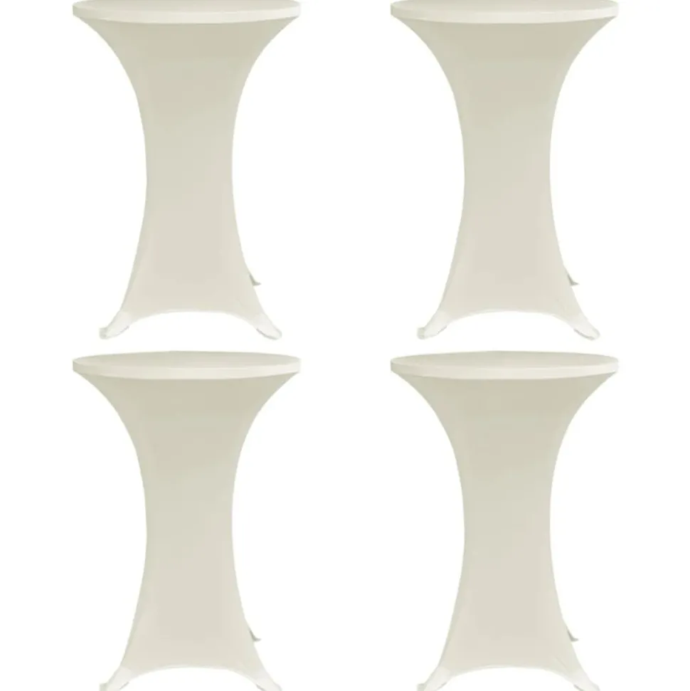 VIDAXL - Housses élastiques de table ø 70 cm crème 4 pcs