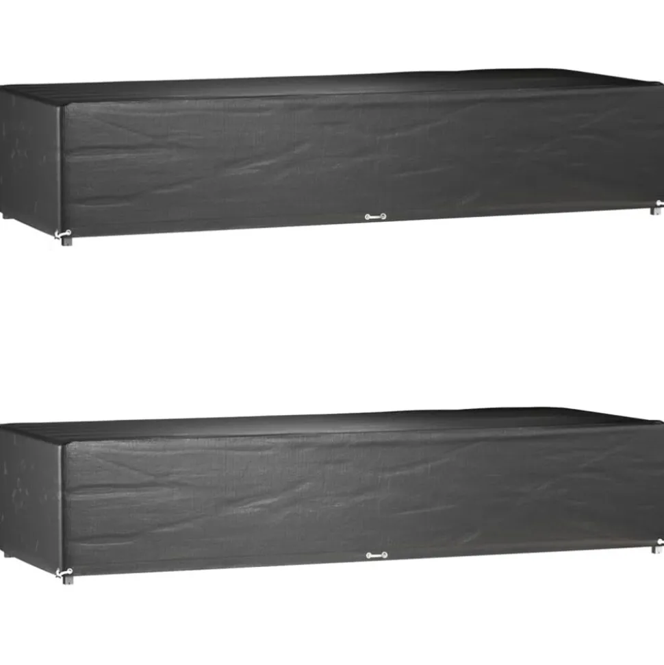VIDAXL - Housses pour chaise longue 2 pcs 12 œillets 205x75x40 cm pe