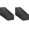 VIDAXL - Housses pour chaise longue 2 pcs 12 œillets 200x65x35/60 cm pe