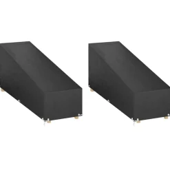 VIDAXL - Housses pour chaise longue 2 pcs 12 œillets 200x65x35/60 cm pe