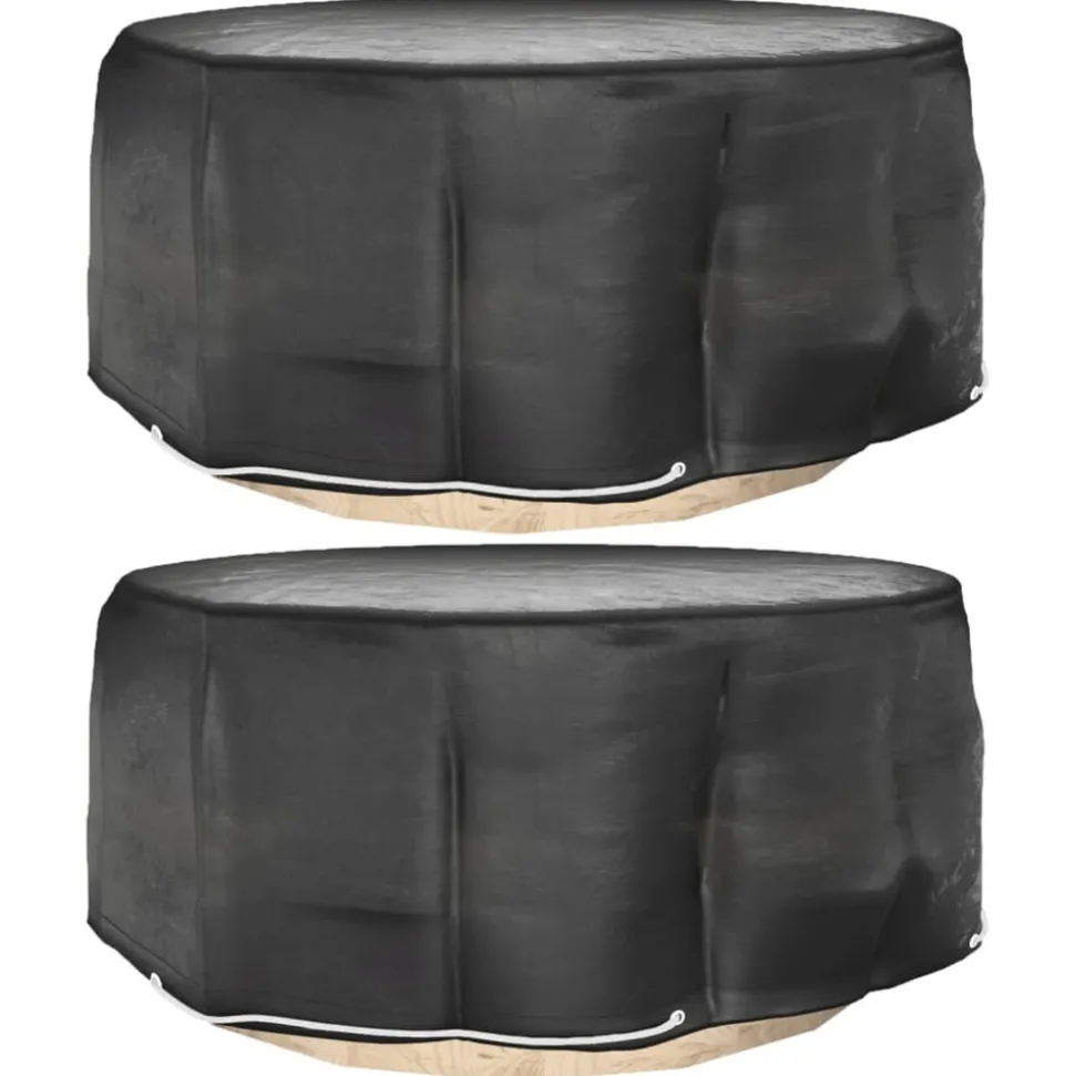 VIDAXL - Housses pour meubles de jardin 2 pcs 10 œillets ø260x90 cm rond