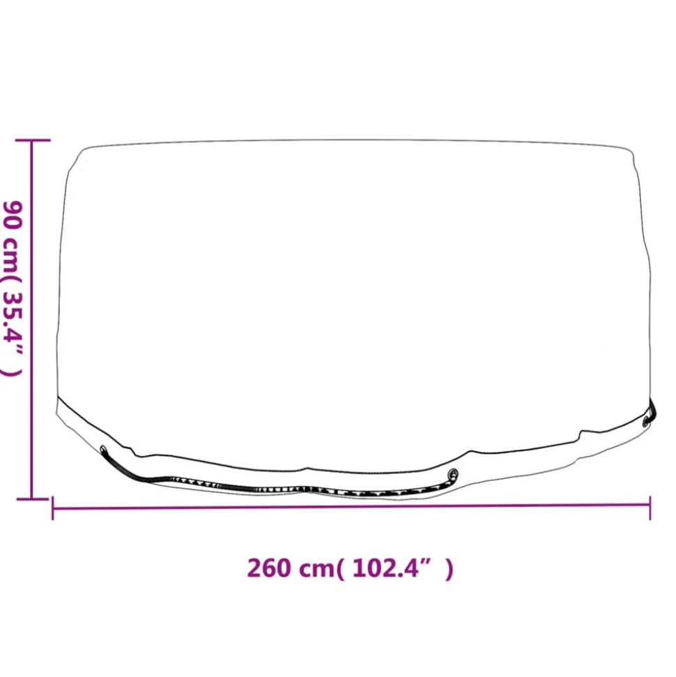 VIDAXL - Housses pour meubles de jardin 2 pcs 10 œillets ø260x90 cm rond