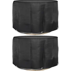 VIDAXL - Housses pour meubles de jardin 2 pcs 6 œillets ø125x75 cm rond