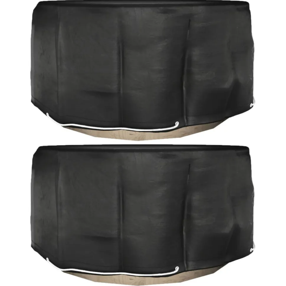 VIDAXL - Housses pour meubles de jardin 2 pcs 10 œillets ø230x90 cm rond