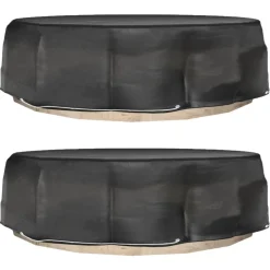 VIDAXL - Housses pour salon îlot 2 pcs 8 œillets ø188x50 cm rond