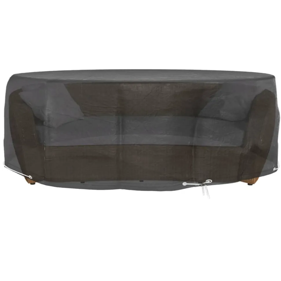VIDAXL - Housses pour salon îlot 2 pcs 10 œillets ø236x67 cm rond