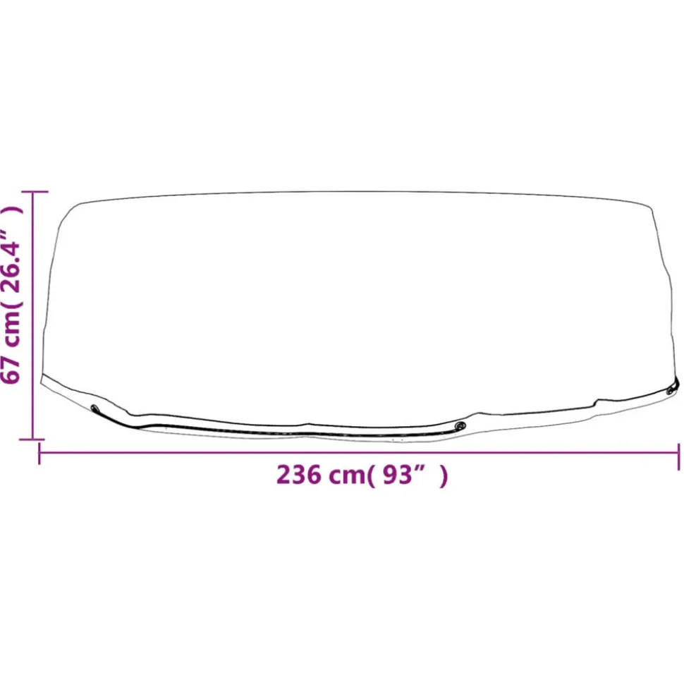 VIDAXL - Housses pour salon îlot 2 pcs 10 œillets ø236x67 cm rond