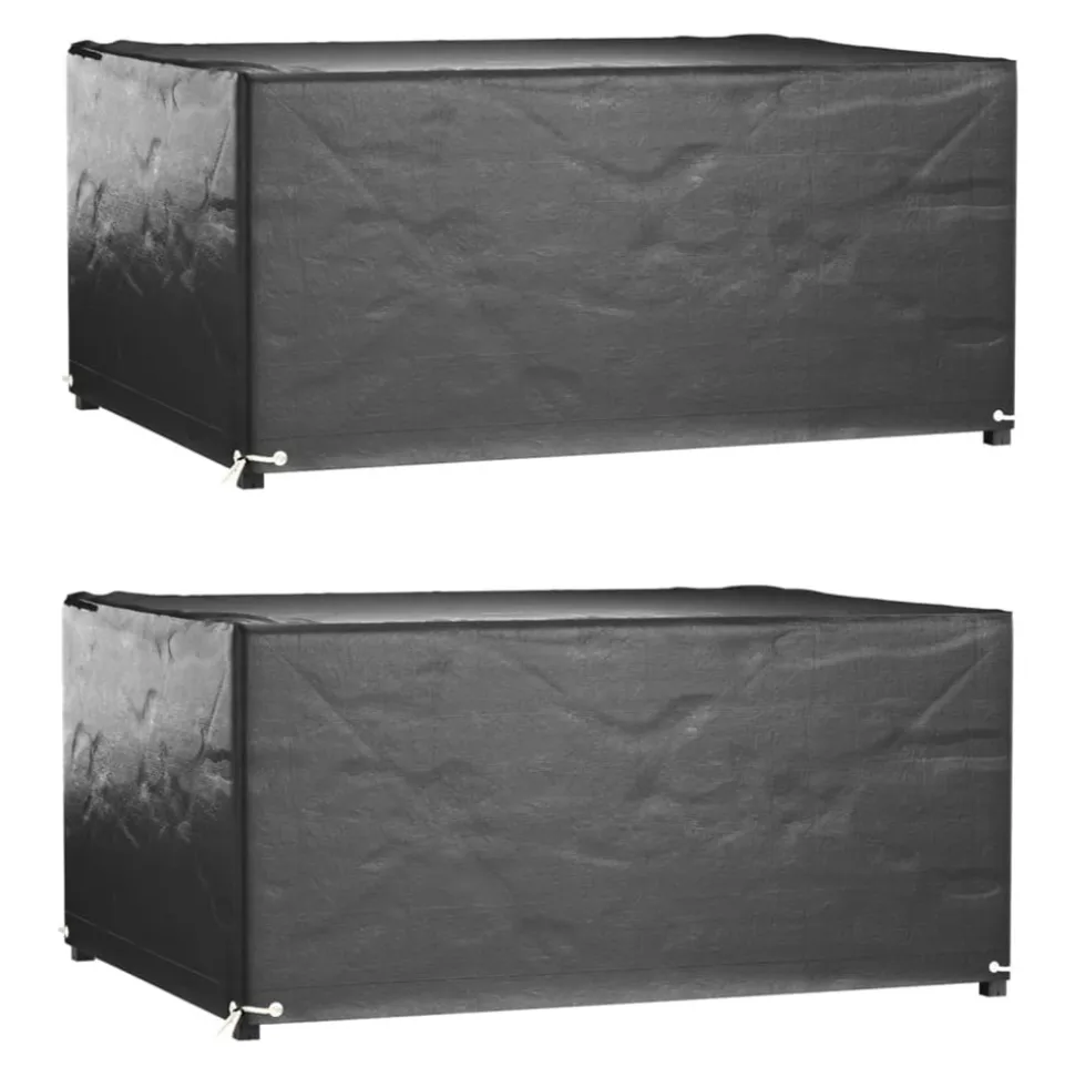 VIDAXL - Housses salon de jardin2pcs 8œillets 180x135x80cm rectangulaire