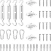 VIDAXL - Jeu d'accessoires de voile d'ombrage 12 pcs acier inoxydable