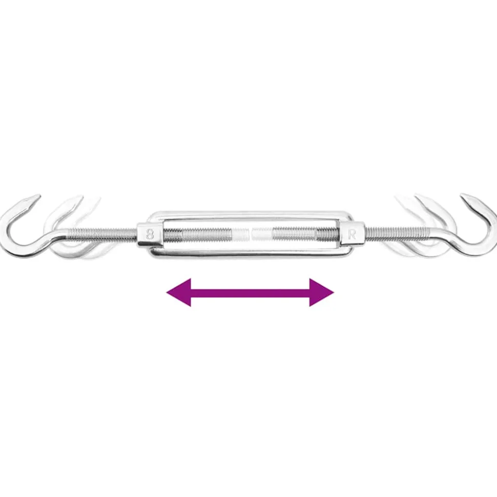 VIDAXL - Jeu d'accessoires de voile d'ombrage 8 pcs acier inoxydable
