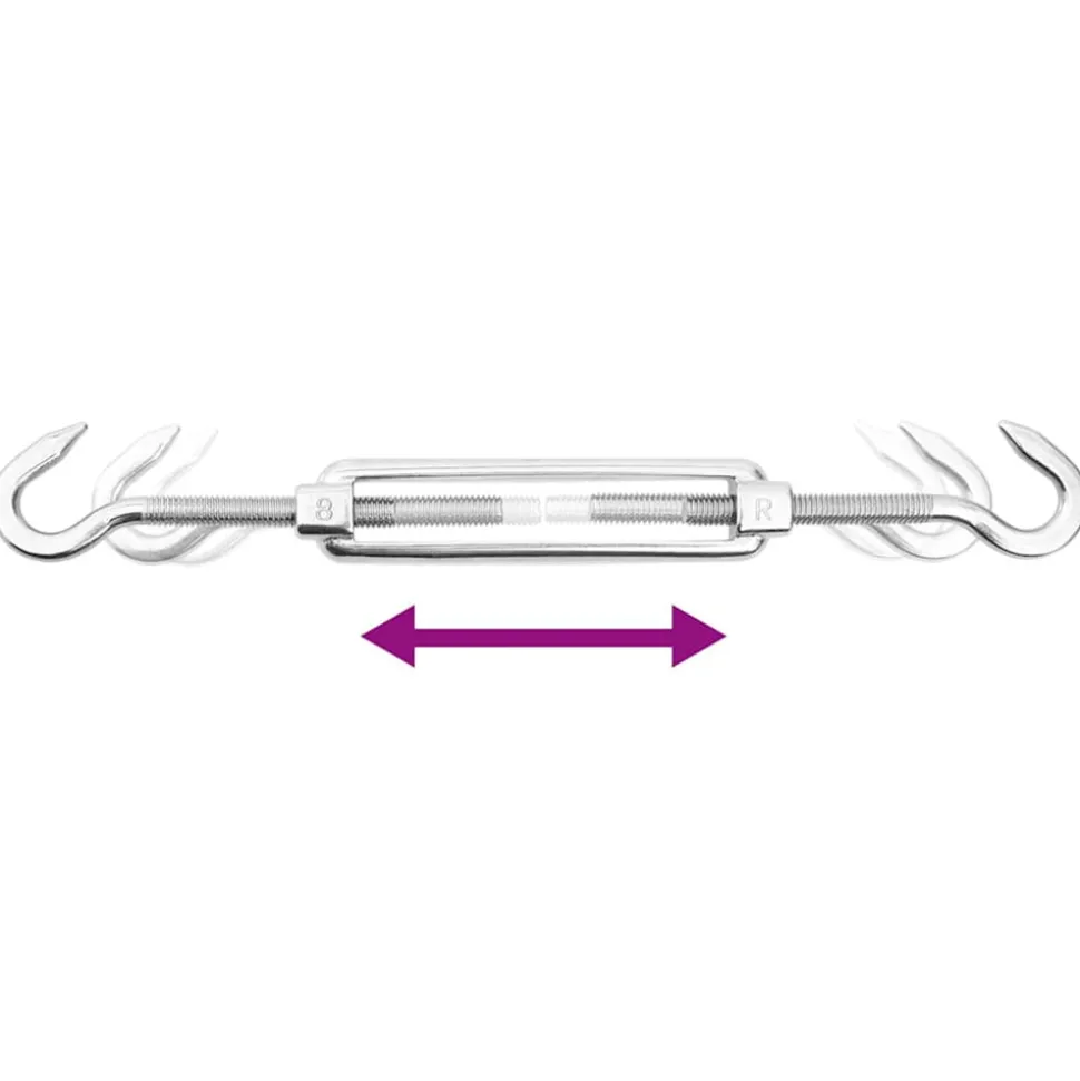 VIDAXL - Jeu d'accessoires de voile d'ombrage 9 pcs acier inoxydable