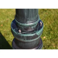 VIDAXL - Lampadaire de jardin 2 bras 215 cm vert foncé/noir aluminium