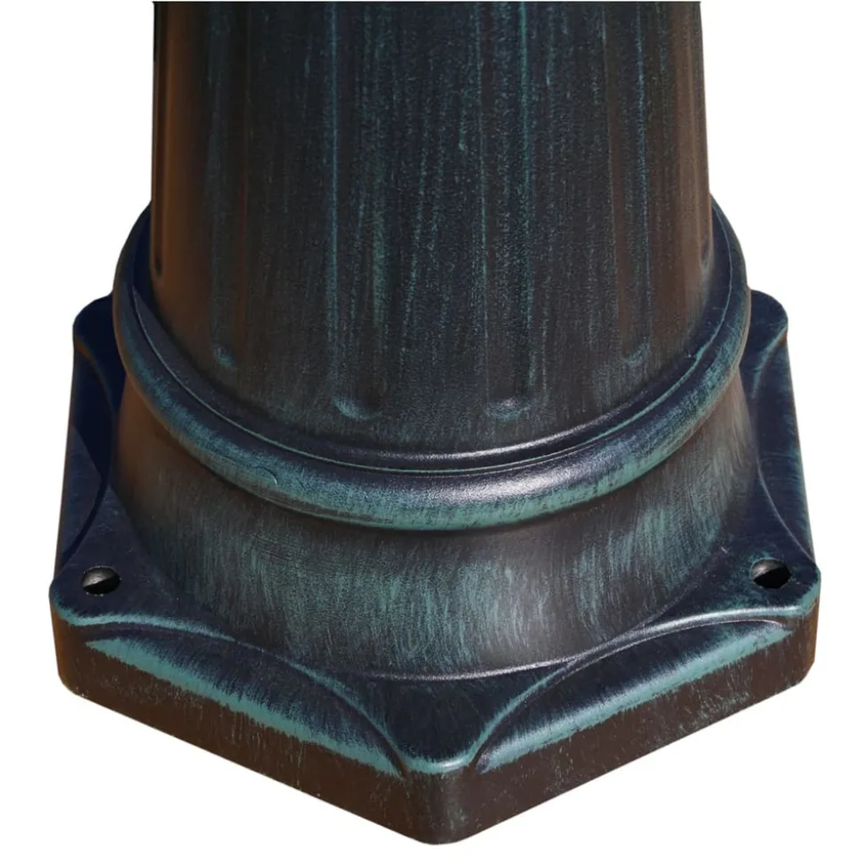 VIDAXL - Lampadaire de jardin 2 bras 215 cm vert foncé/noir aluminium