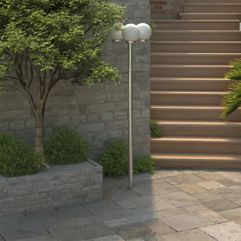 VIDAXL - Lampadaire de jardin 3 lampes 220 cm