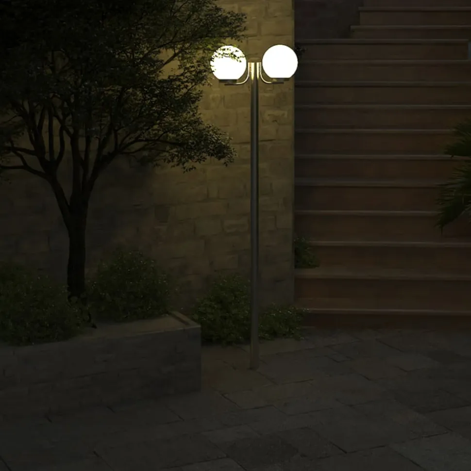 VIDAXL - Lampadaire de jardin 2 lampes 220 cm