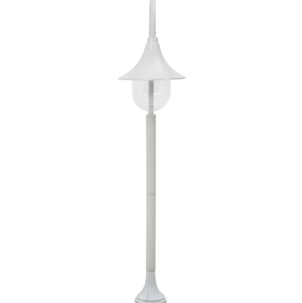 VIDAXL - Lampadaire de jardin e27 120 cm aluminium blanc