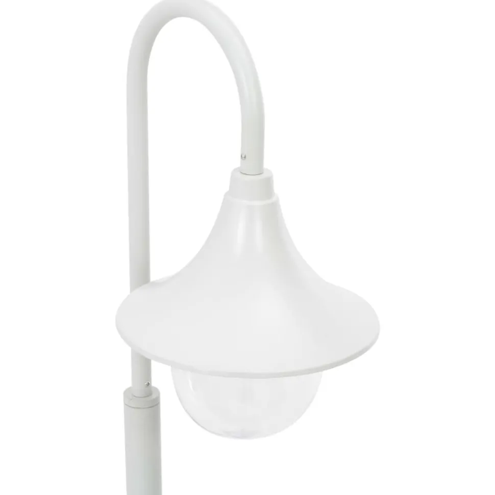 VIDAXL - Lampadaire de jardin e27 120 cm aluminium blanc