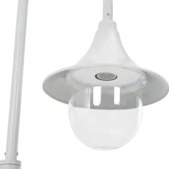 VIDAXL - Lampadaire de jardin e27 120 cm aluminium blanc