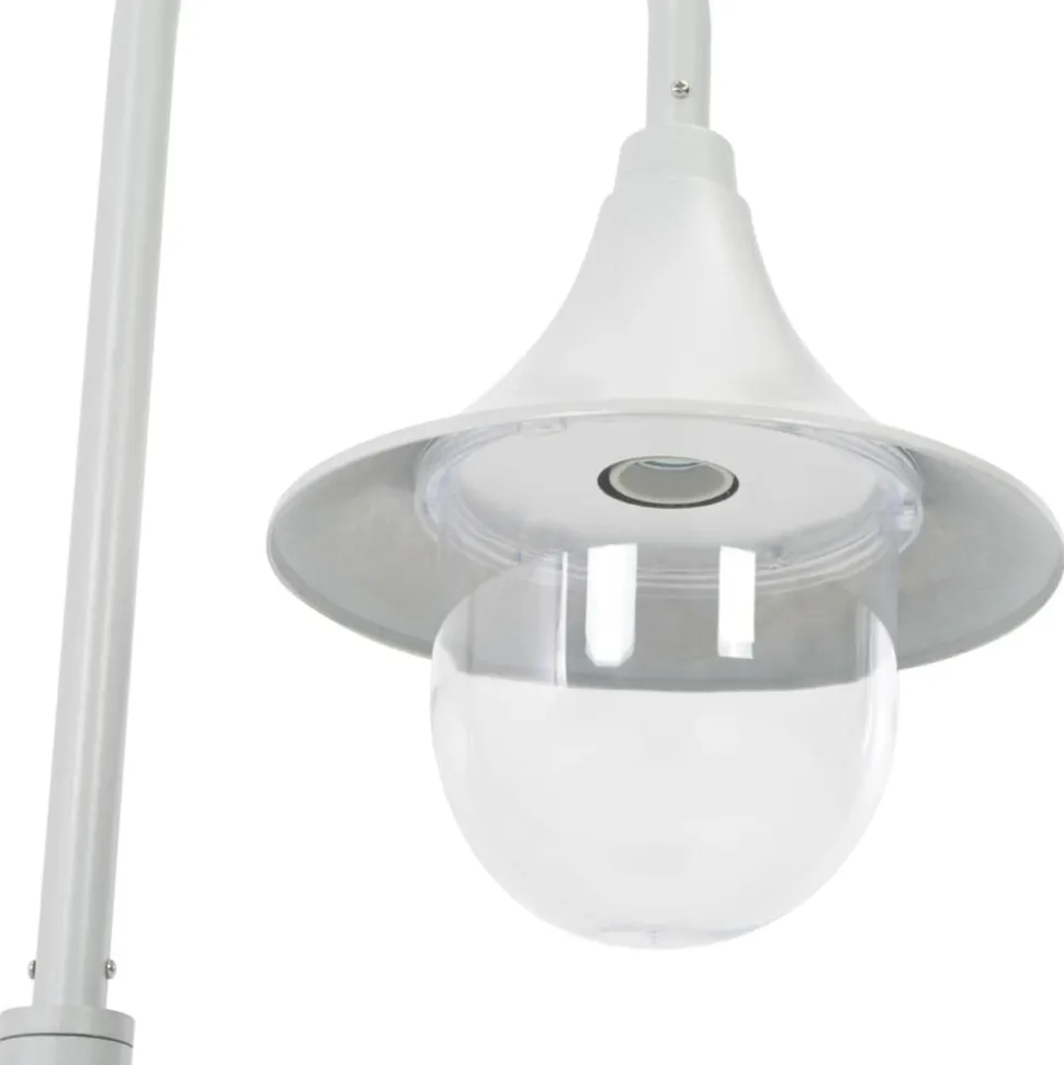 VIDAXL - Lampadaire de jardin e27 120 cm aluminium blanc