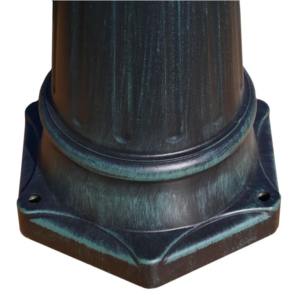 VIDAXL - Lampadaire de jardin 2 bras 230 cm vert foncé/noir aluminium