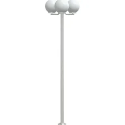 VIDAXL - Lampadaires d'extérieur 2 pcs argenté 215 cm acier inoxydable