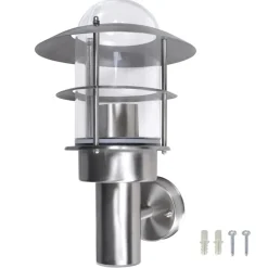 VIDAXL - Lampe murale led de patio acier inoxydable