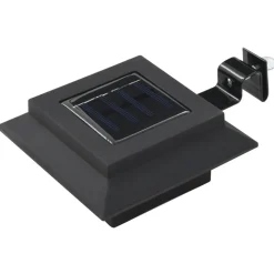 VIDAXL - Lampe solaire à led carrée d'extérieur 6 pcs 12 cm noir