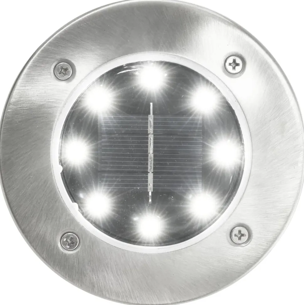 VIDAXL - Lampe solaire au sol 8 pcs lumières led blanches