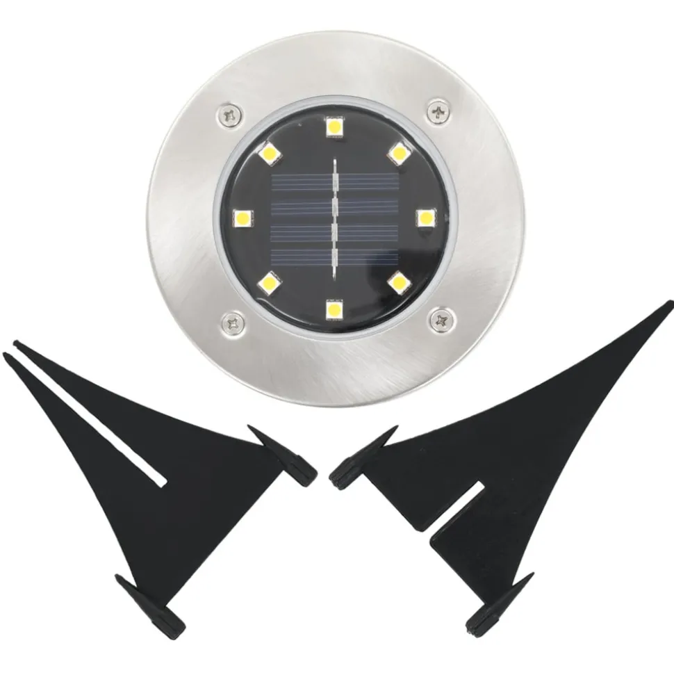 VIDAXL - Lampe solaire au sol 8 pcs lumières led blanches