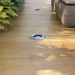 VIDAXL - Lampes au sol à led d'extérieur 3 pcs rond