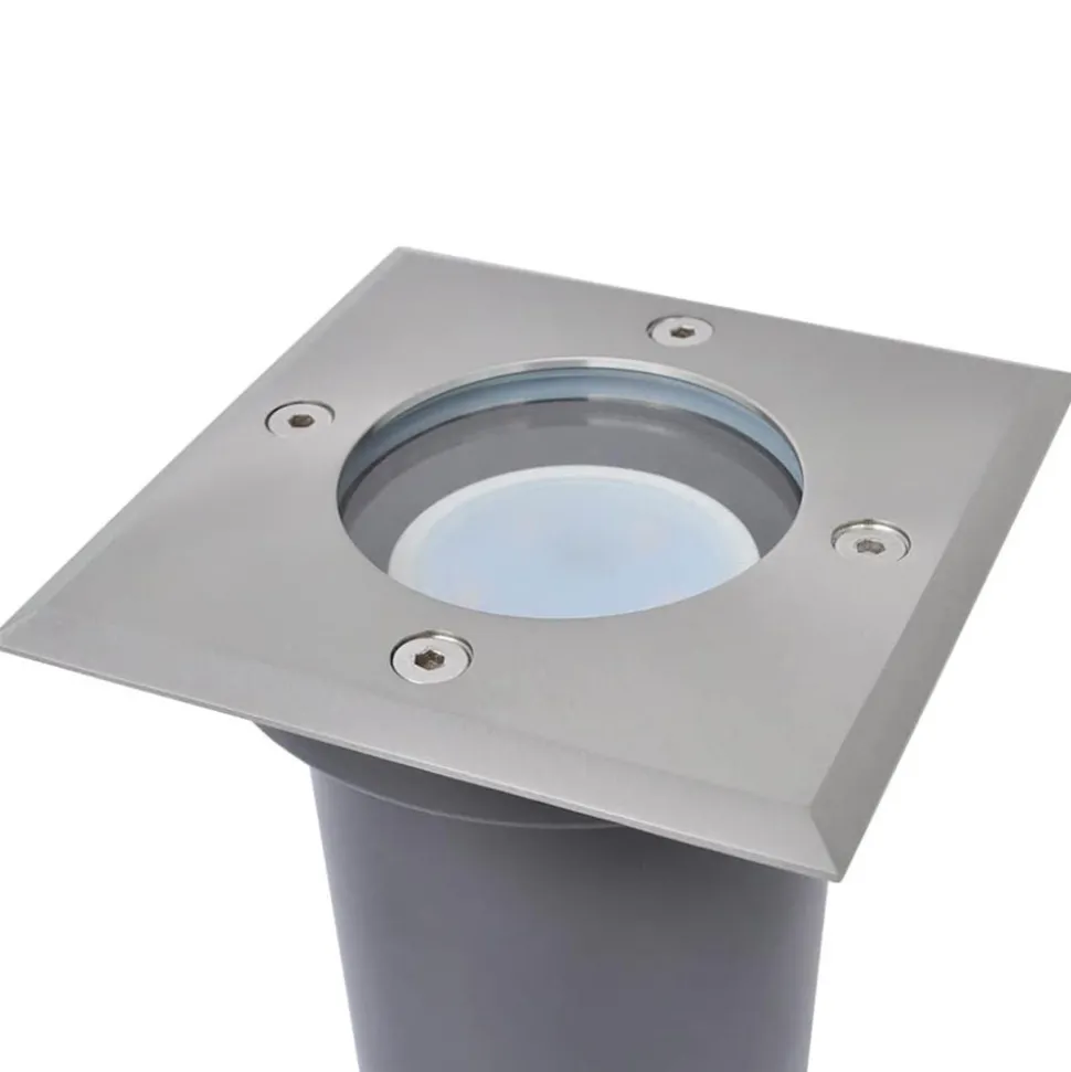 VIDAXL - Lampes au sol à led d'extérieur 3 pcs carré