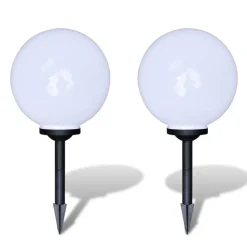 VIDAXL - Lampes d'allée à led 2 pcs 30 cm avec piquet de sol