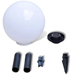 VIDAXL - Lampes d'allée à led 2 pcs 30 cm avec piquet de sol