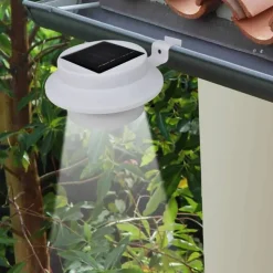 VIDAXL - Lampes solaire à led d'extérieur pour clôture 12 pcs blanc