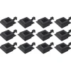 VIDAXL - Lampes solaires à led carrées d'extérieur 12 pcs 12 cm noir