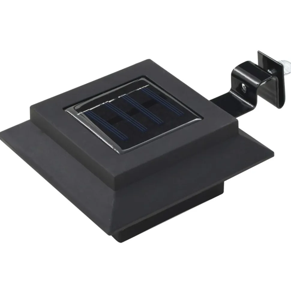VIDAXL - Lampes solaires à led carrées d'extérieur 12 pcs 12 cm noir
