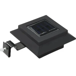 VIDAXL - Lampes solaires à led carrées d'extérieur 12 pcs 12 cm noir