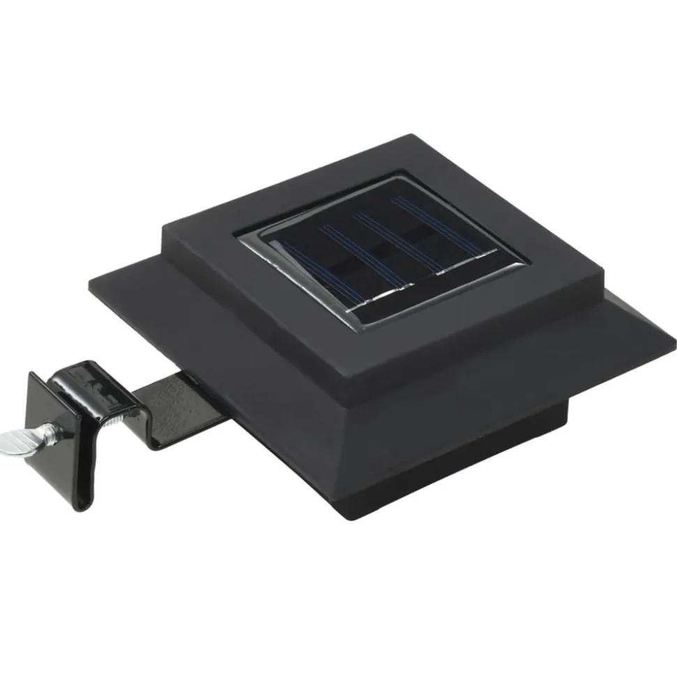 VIDAXL - Lampes solaires à led carrées d'extérieur 12 pcs 12 cm noir
