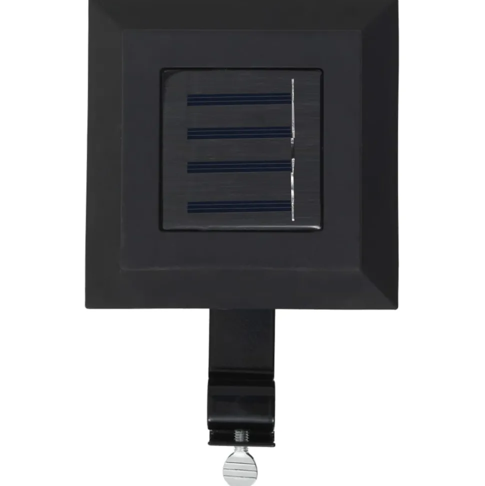 VIDAXL - Lampes solaires à led carrées d'extérieur 12 pcs 12 cm noir