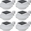 VIDAXL - Lampes solaires 6 pcs pour clôture gouttière blanc