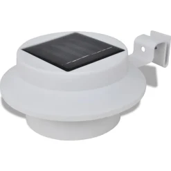 VIDAXL - Lampes solaires 6 pcs pour clôture gouttière blanc