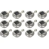 VIDAXL - Lampes solaires à led rondes d'extérieur 12 pcs 12 cm blanc