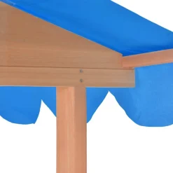 VIDAXL - Maison de jeu d'enfants et bac à sable bois de sapin bleu uv50