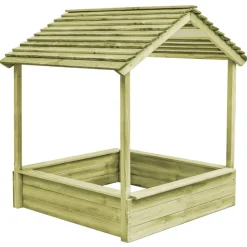 VIDAXL - Maisonnette d'extérieur avec bac à sable 128x120x145 cm pin