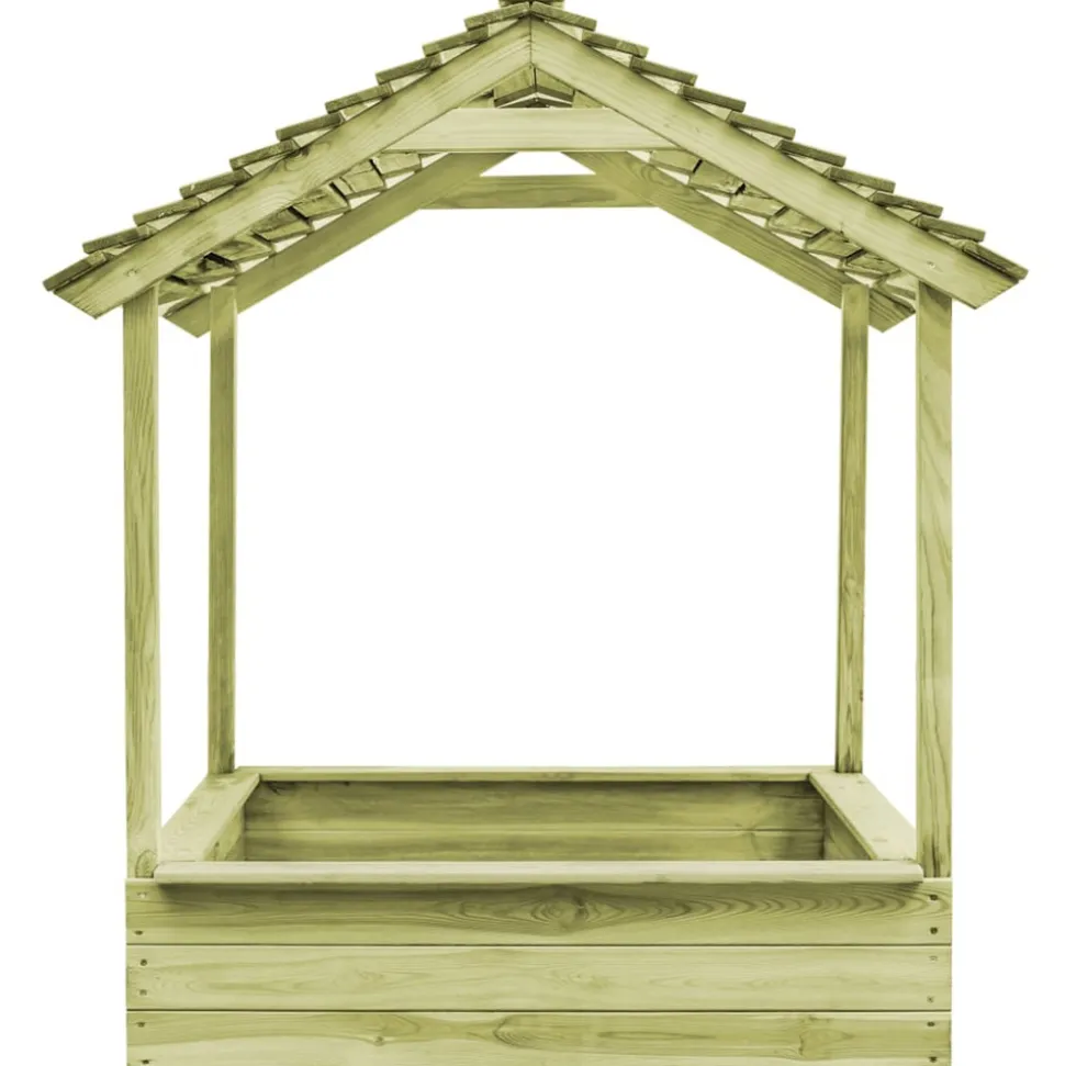 VIDAXL - Maisonnette d'extérieur avec bac à sable 128x120x145 cm pin