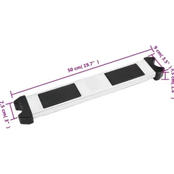 VIDAXL - Marche d'échelle de piscine 50x9x3,5 cm acier inoxydable 304
