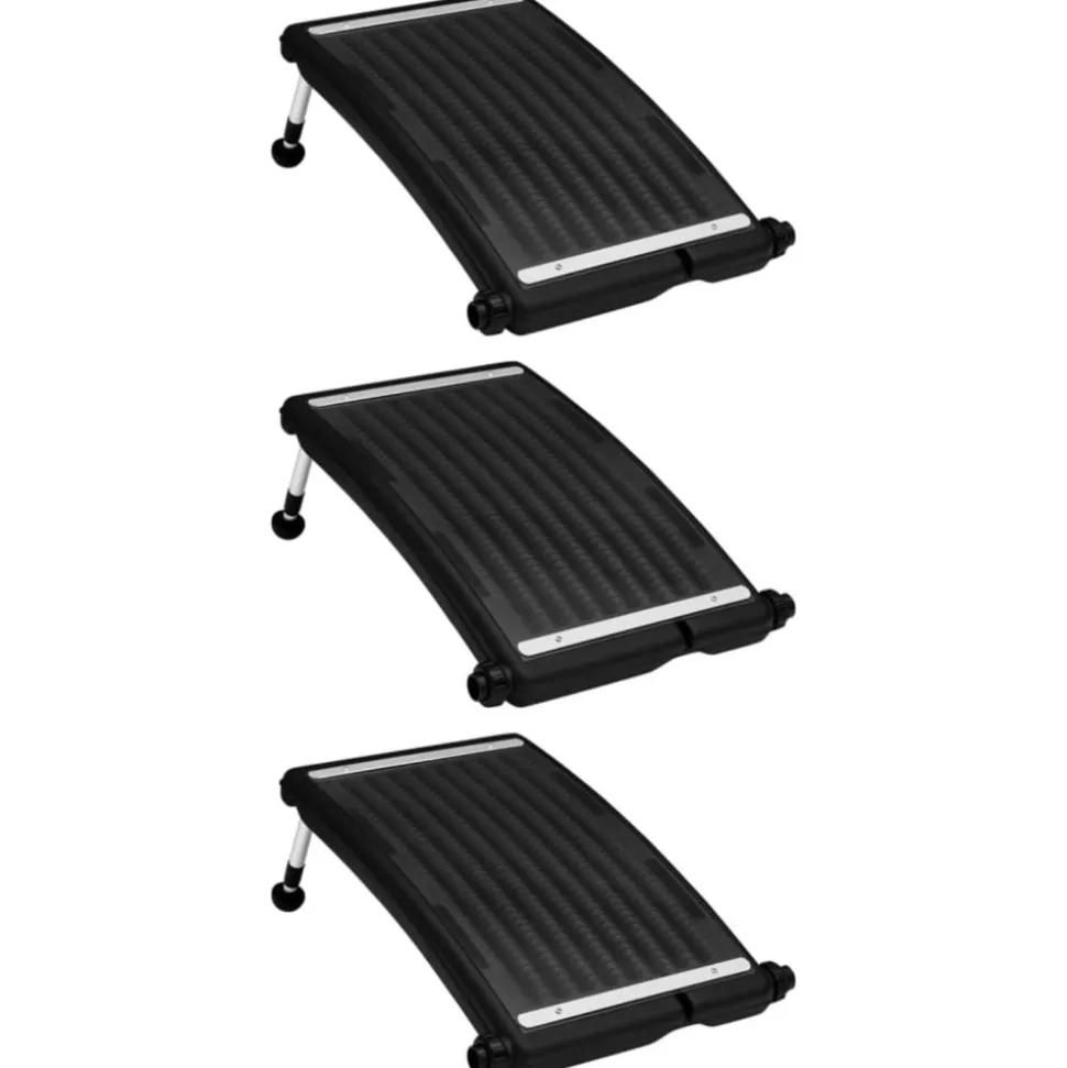 VIDAXL - Panneaux de chauffage solaire de piscine courbés 3pcs 72,5x46cm